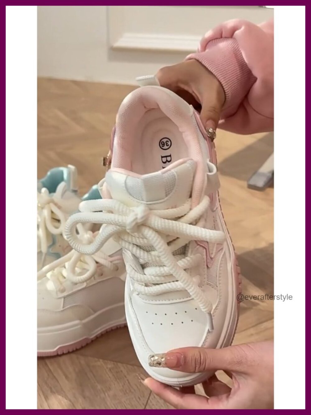 Y2K Platform Chunky Sneakers Women Walking Shoes Breathable Slip-Resistant - Picture 6 of 6